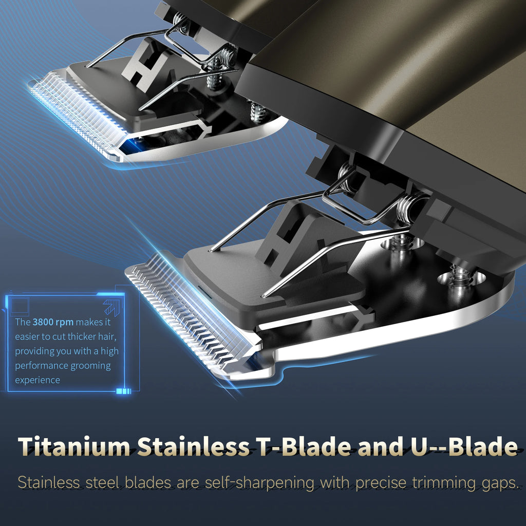 Electric Hair Beard Trimmer for Men Cordless Rechargeable Grooming Kit for Mustache, Body, Nose and Facial,Electric Shavers Gift