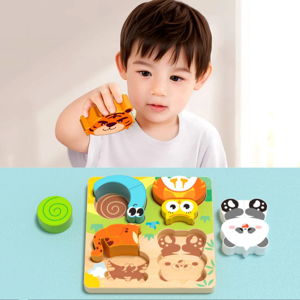 Wooden Puzzles Toys for Kids 3 Year Alphabet Numbers Children Montessori Educational Learning Toys abc Letters Preschool Gift