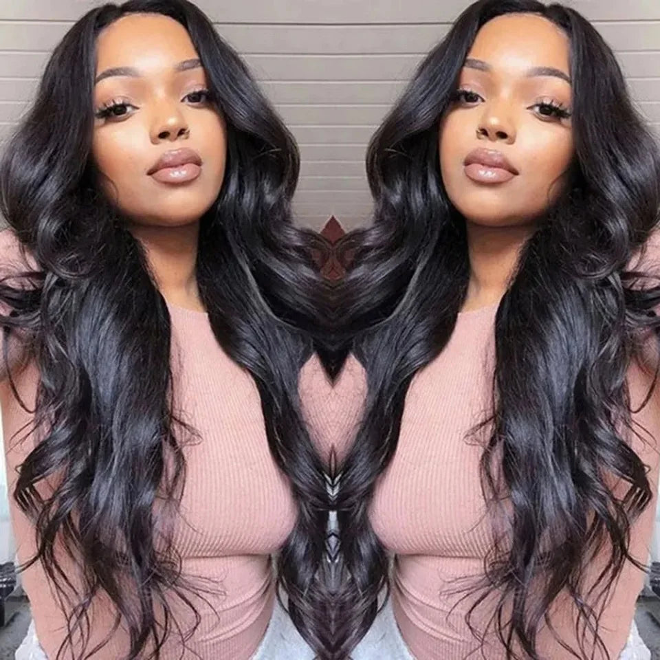 250% Body Wave V Part Wig No Leave Out No Glue Brazilian Remy U Part Human Hair Wave Wigs for Women 16-34 Inch on Clearance Sale
