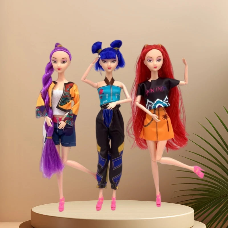 30cm KPop Demon Hunters Model Action Figure PVC Desktop Decoration Doll Model, Children's Toy Collection Figurine Christmas Gift